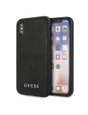 Etui Guess GUHCI65SLSABK Apple iPhone XS Max schwarz/schwarz Hartschale Saffiano Silikon