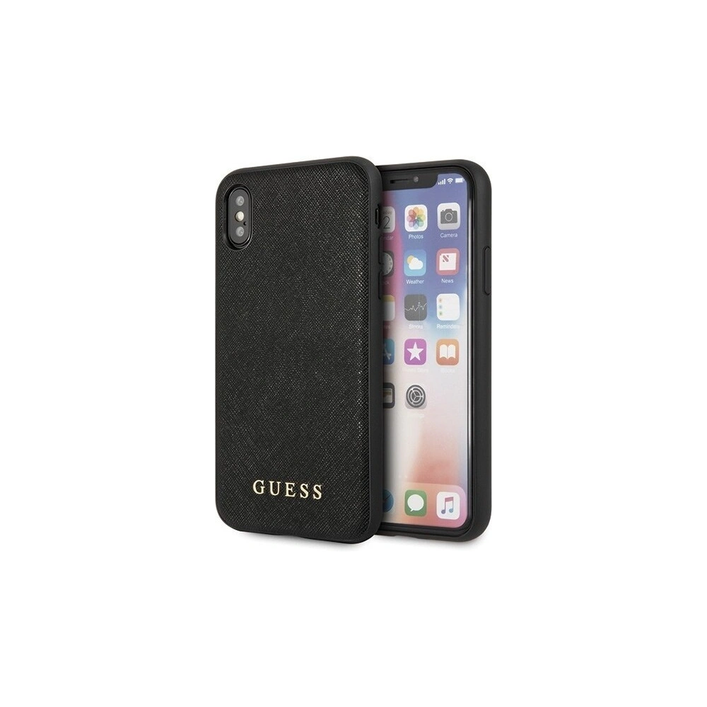 Hurtownia GSM - Etui Guess GUHCI65SLSABK Apple iPhone XS Max schwarz/schwarz Hartschale Saffiano Silikon - GUE414BLK - {ean13} - Hurt