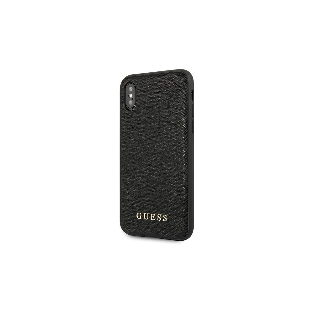 Hurtownia GSM - Etui Guess GUHCI65SLSABK Apple iPhone XS Max schwarz/schwarz Hartschale Saffiano Silikon - GUE414BLK - {ean13} - Hurt