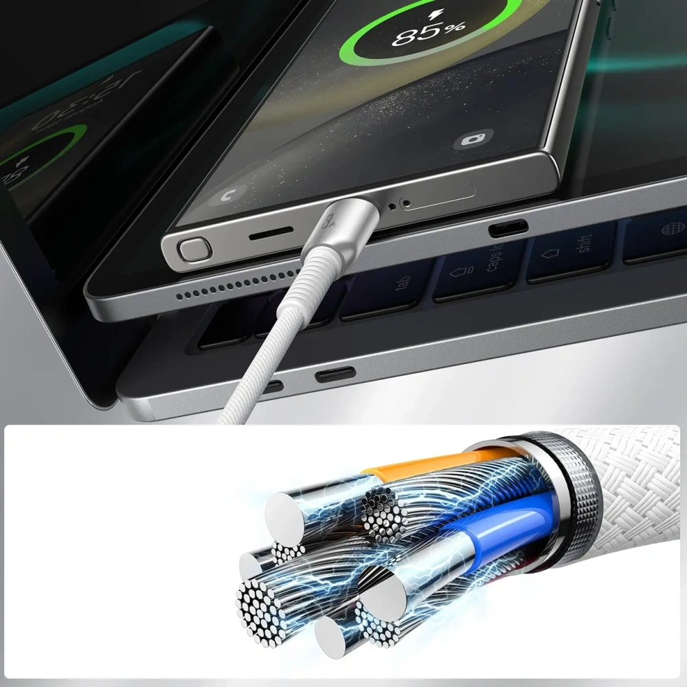 Hurtownia GSM - Joyroom S-A51 Seria de Vârf 3A cablu USB-A / USB-C 1.2m gri - JYR1124 - {ean13} - Hurt