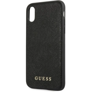 Hurtownia GSM - Etui Guess GUHCI65SLSABK Apple iPhone XS Max schwarz/schwarz Hartschale Saffiano Silikon - GUE414BLK - {ean13} - Hurt