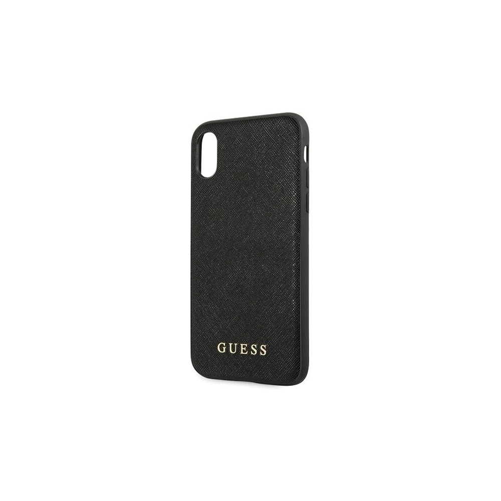 Hurtownia GSM - Etui Guess GUHCI65SLSABK Apple iPhone XS Max czarny/black hard case Saffiano Silicone - GUE414BLK - {ean13} - Hurt