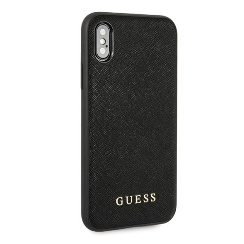 Etui Guess GUHCI65SLSABK Apple iPhone XS Max czarny/black hard case Saffiano Silicone