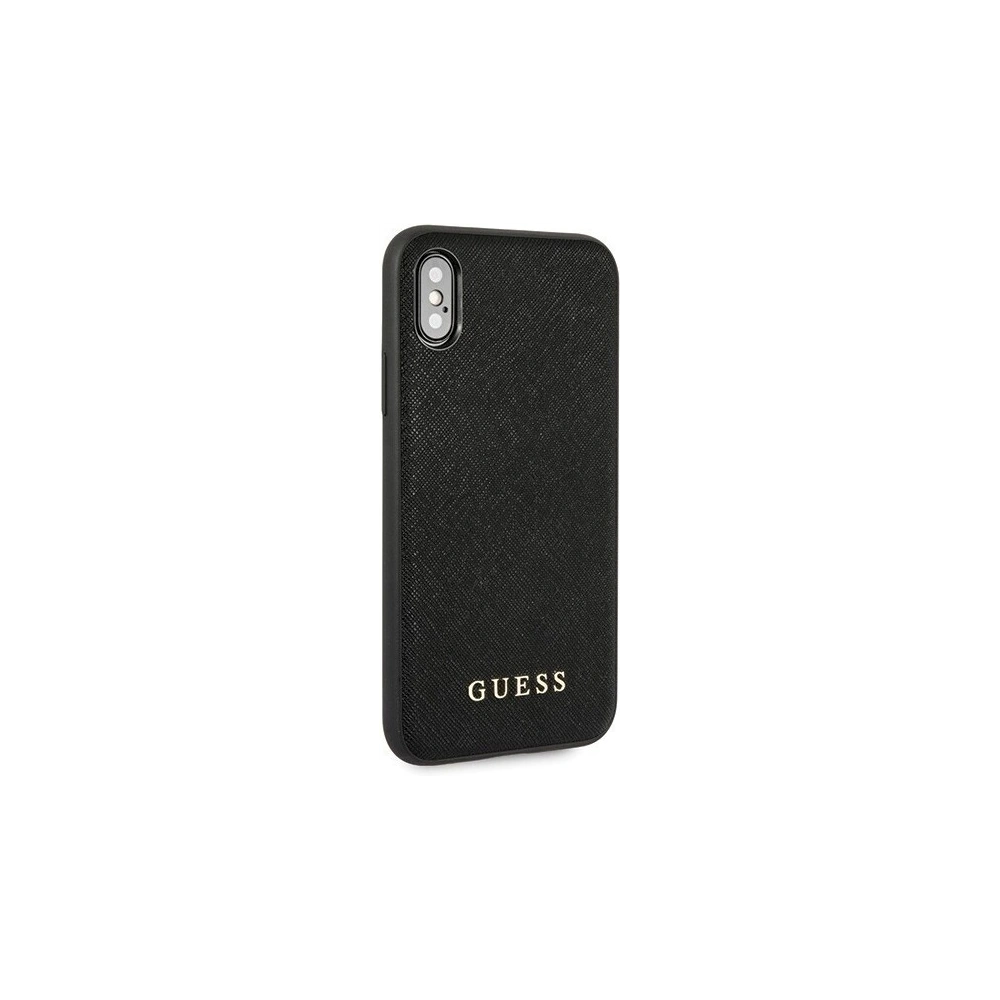 Hurtownia GSM - Etui Guess GUHCI65SLSABK Apple iPhone XS Max czarny/black hard case Saffiano Silicone - GUE414BLK - {ean13} - Hurt