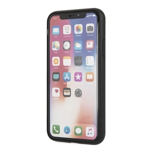 Etui Guess GUHCI65SLSABK Apple iPhone XS Max czarny/black hard case Saffiano Silicone