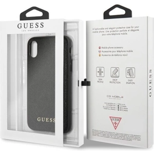 Hurtownia GSM - Etui Guess GUHCI65SLSABK Apple iPhone XS Max schwarz/schwarz Hartschale Saffiano Silikon - GUE414BLK - {ean13} - Hurt