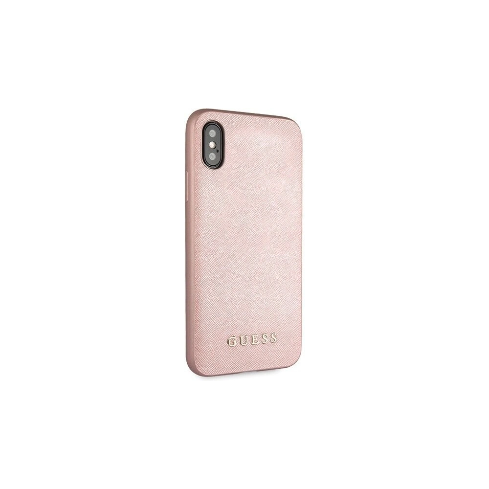 Hurtownia GSM - Etui Guess GUHCI65SLSAPI Apple iPhone XS Max różowy/pink hard case Saffiano Silicone - GUE415PNK - {ean13} - Hurt