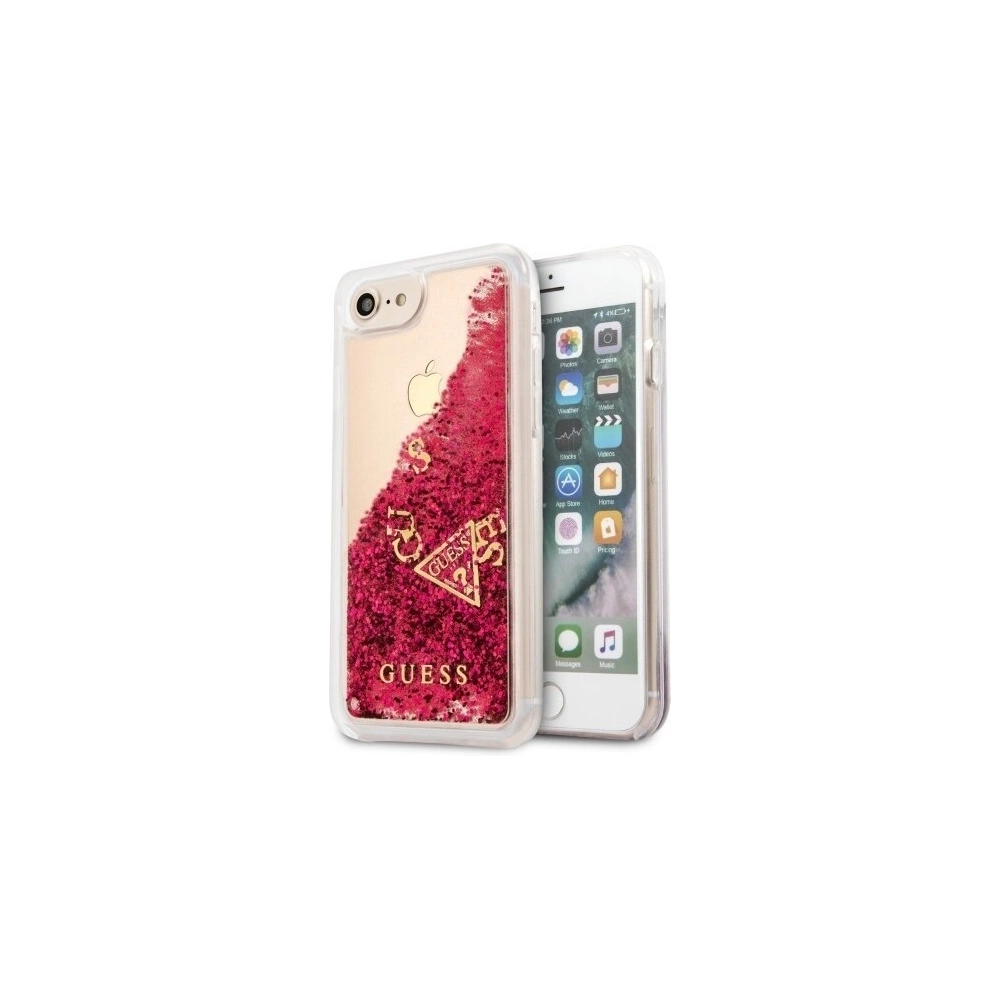Hurtownia GSM - Etui Guess GUHCI8GLUFLRA Apple iPhone SE 2022/SE 2020/8/7 raspberry hard case Glitter Liquid - GUE416RASP - {ean13} - Hurt