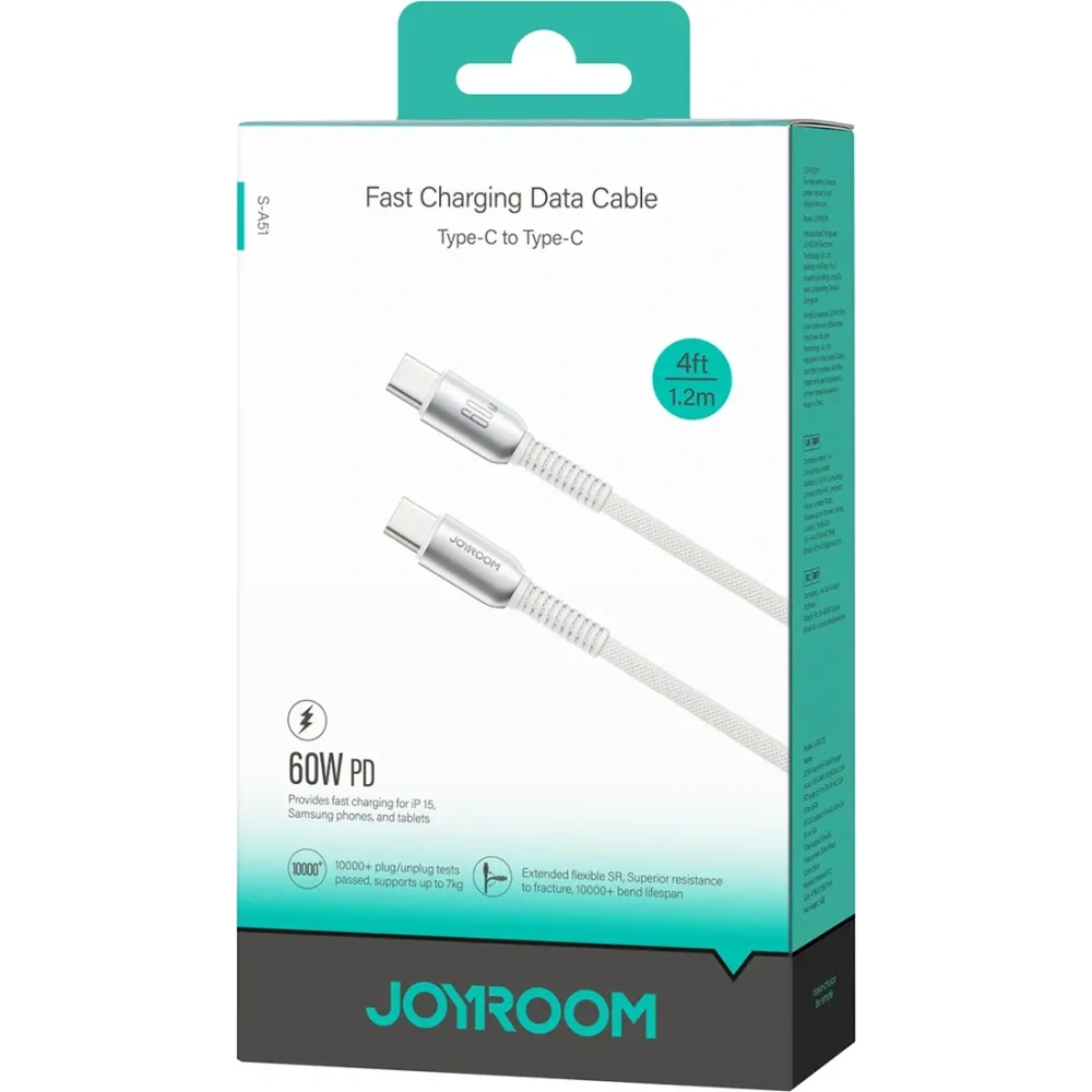 Hurtownia GSM - Joyroom S-A51 Csúcstechnológiás Sorozat 60W USB-C / USB-C kábel 1.2m szürke - JYR1126 - {ean13} - Hurt
