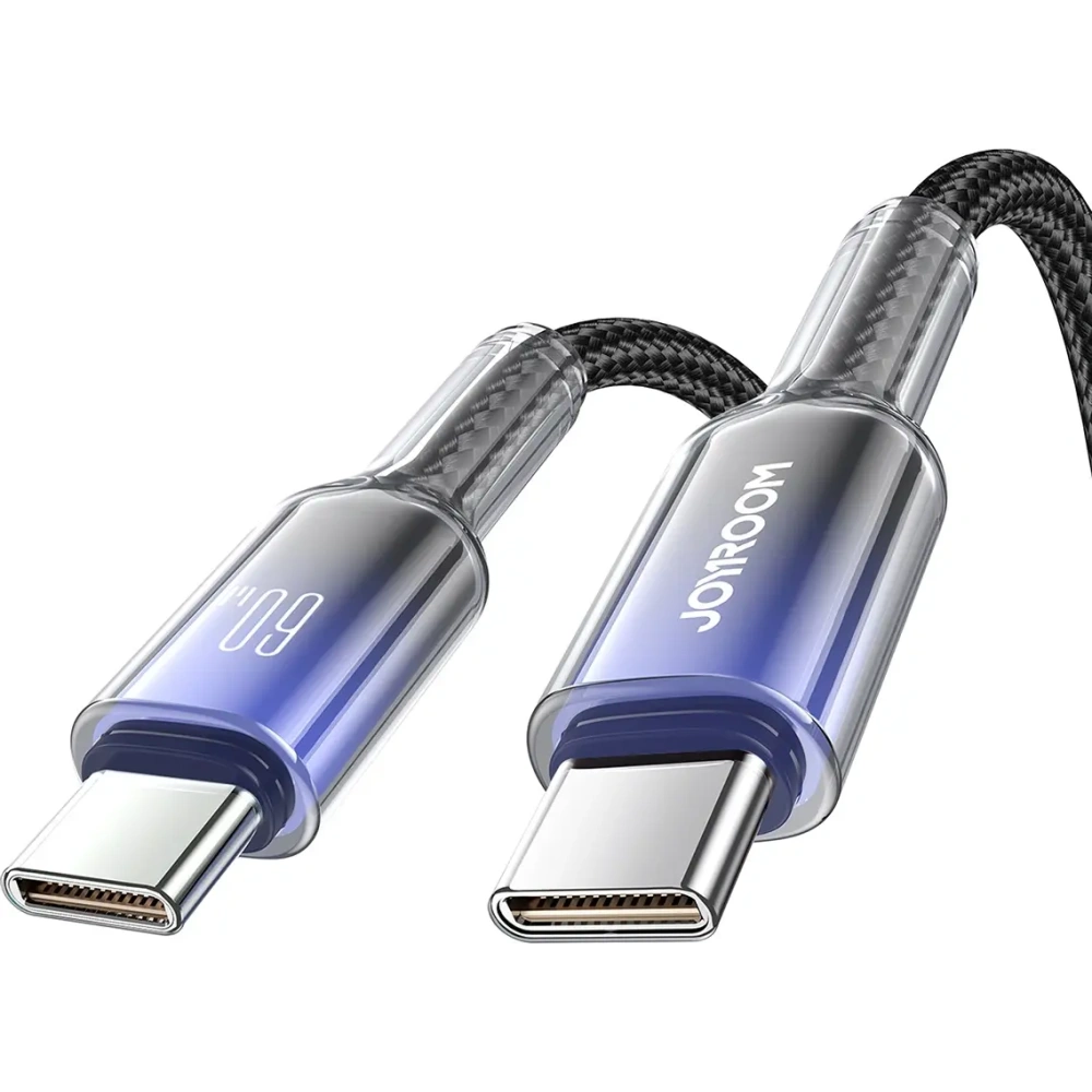 Hurtownia GSM - Joyroom S-A42 Crystal-Clear sorozat 60W USB-C / USB-C kábel 1.2m fekete - JYR1127 - {ean13} - Hurt