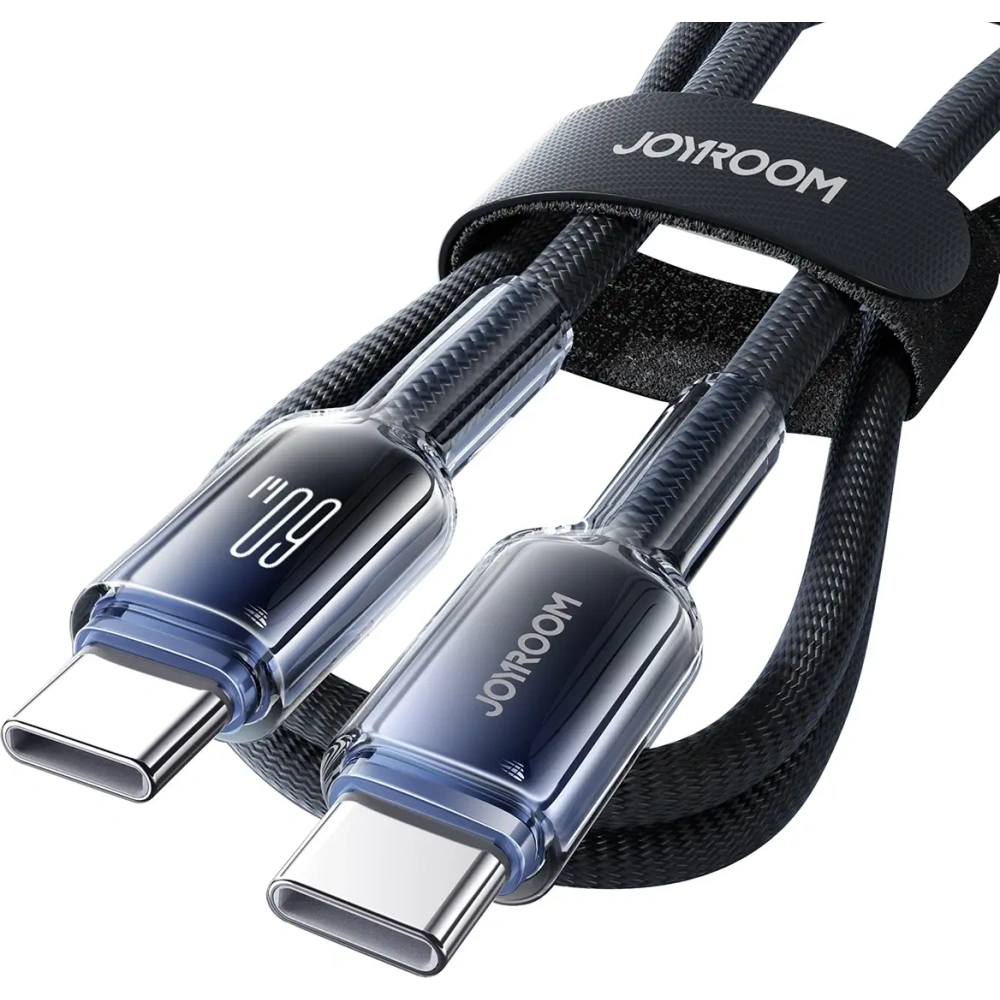 Hurtownia GSM - Joyroom S-A42 Crystal-Clear sorozat 60W USB-C / USB-C kábel 1.2m fekete - JYR1127 - {ean13} - Hurt