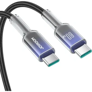 Wholesale Joyroom S-A42 Crystal-Clear Series 60W USB-C / USB-C cable 1.2m black - JYR1127 - {ean13} - Hurt