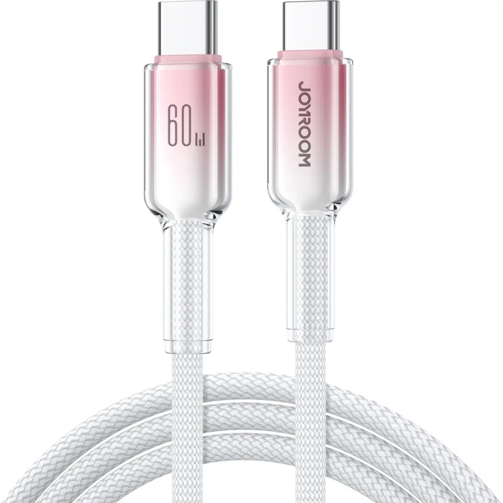 Hurtownia GSM - Joyroom S-A42 Crystal-Clear Series 60W USB-C / USB-C kábel 1.2m fehér - JYR1128 - {ean13} - Hurt