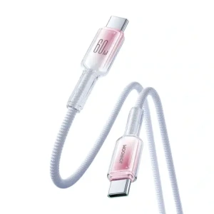 Wholesale Joyroom S-A42 Crystal-Clear Series 60W USB-C / USB-C cable 1.2m white - JYR1128 - {ean13} - Hurt