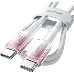 Wholesale Joyroom S-A42 Crystal-Clear Series 60W USB-C / USB-C cable 1.2m white - JYR1128 - {ean13} - Hurt