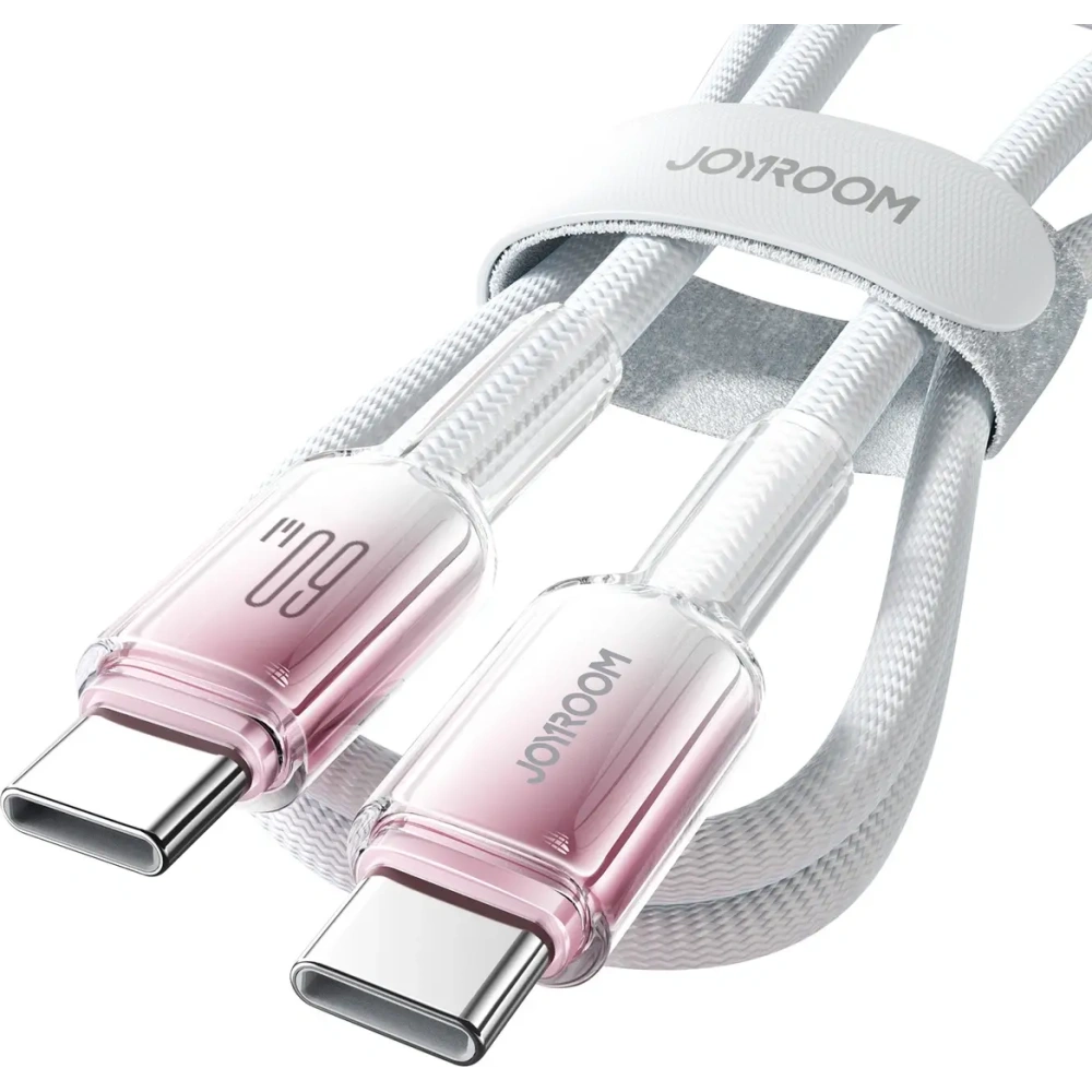 Hurtownia GSM - Joyroom S-A42 Crystal-Clear Series 60W USB-C / USB-C kábel 1.2m fehér - JYR1128 - {ean13} - Hurt