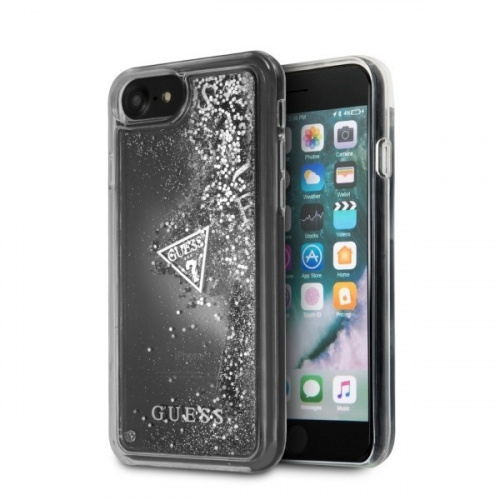 Guess Distributor - 3700740417614 - GUE417SLV - Guess GUHCI8GLUFLSI Apple iPhone SE 2022/SE 2020/8/7 silver hard case Glitter Liquid - B2B homescreen
