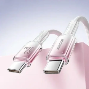 Wholesale Joyroom S-A42 Crystal-Clear Series 60W USB-C / USB-C cable 1.2m white - JYR1128 - {ean13} - Hurt
