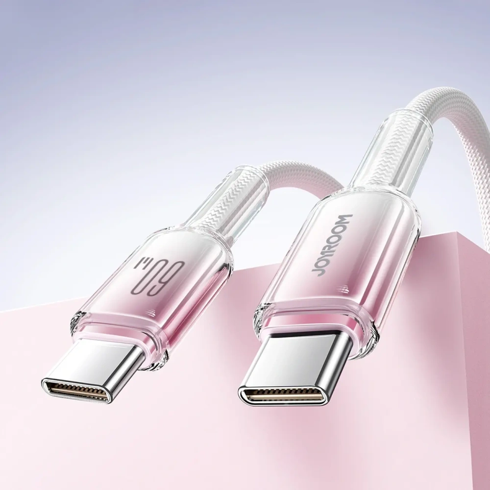 Hurtownia GSM - Joyroom S-A42 Crystal-Clear Series 60W USB-C / USB-C kábel 1.2m fehér - JYR1128 - {ean13} - Hurt