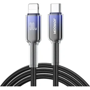 Wholesale Joyroom S-A42 Crystal-Clear Series 30W USB-C / Lightning cable 1.2m black - JYR1129 - {ean13} - Hurt