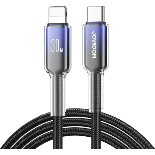 Kabel Joyroom S-A42 Crystal-Clear Series 30W USB-C / Lightning 1.2m czarny