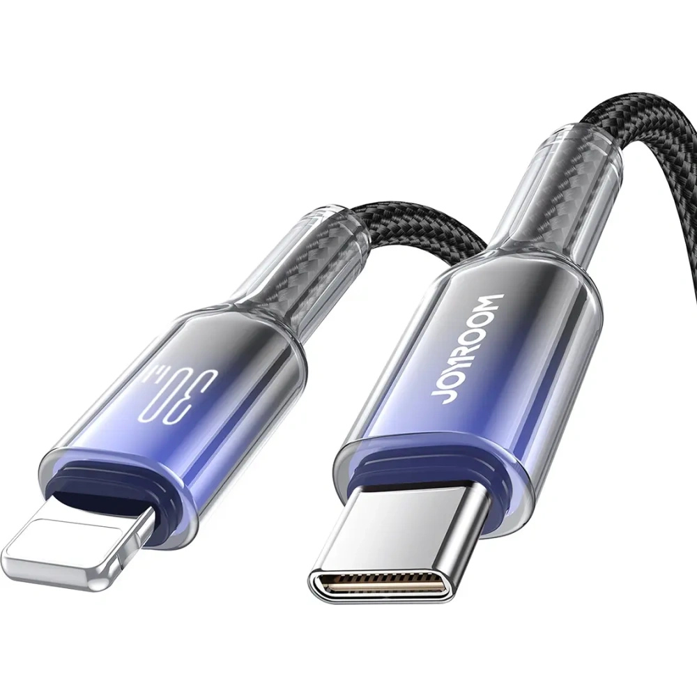 Wholesale Joyroom S-A42 Crystal-Clear Series 30W USB-C / Lightning cable 1.2m black - JYR1129 - {ean13} - Hurt