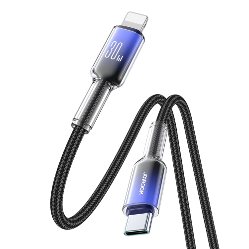 Kabel Joyroom S-A42 Crystal-Clear Series 30W USB-C / Lightning 1.2m czarny