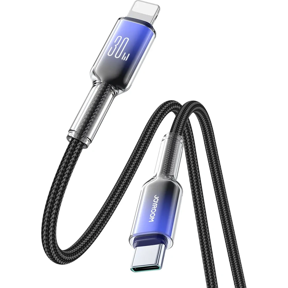 Wholesale Joyroom S-A42 Crystal-Clear Series 30W USB-C / Lightning cable 1.2m black - JYR1129 - {ean13} - Hurt