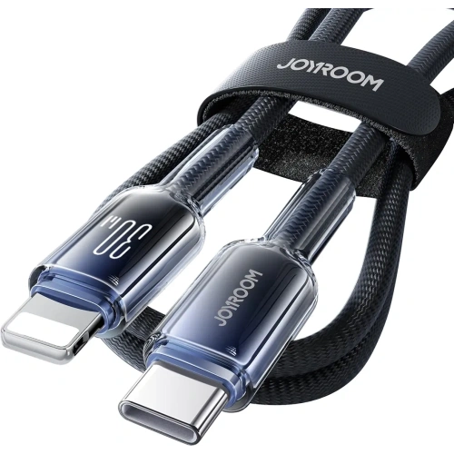 Kabel Joyroom S-A42 Crystal-Clear Series 30W USB-C / Lightning 1.2m czarny