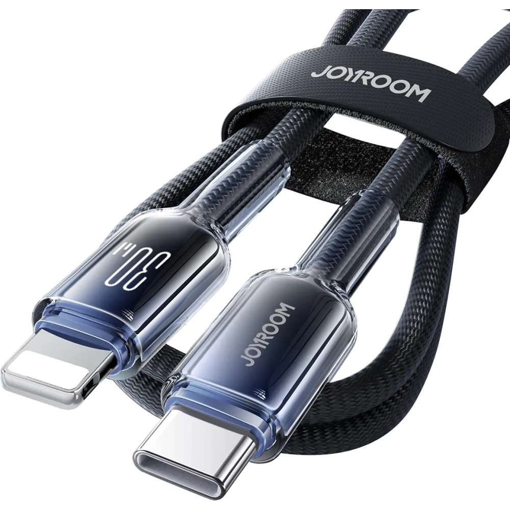 Wholesale Joyroom S-A42 Crystal-Clear Series 30W USB-C / Lightning cable 1.2m black - JYR1129 - {ean13} - Hurt