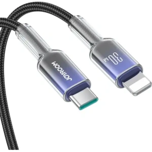Wholesale Joyroom S-A42 Crystal-Clear Series 30W USB-C / Lightning cable 1.2m black - JYR1129 - {ean13} - Hurt