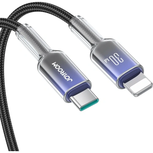 Kabel Joyroom S-A42 Crystal-Clear Series 30W USB-C / Lightning 1.2m czarny