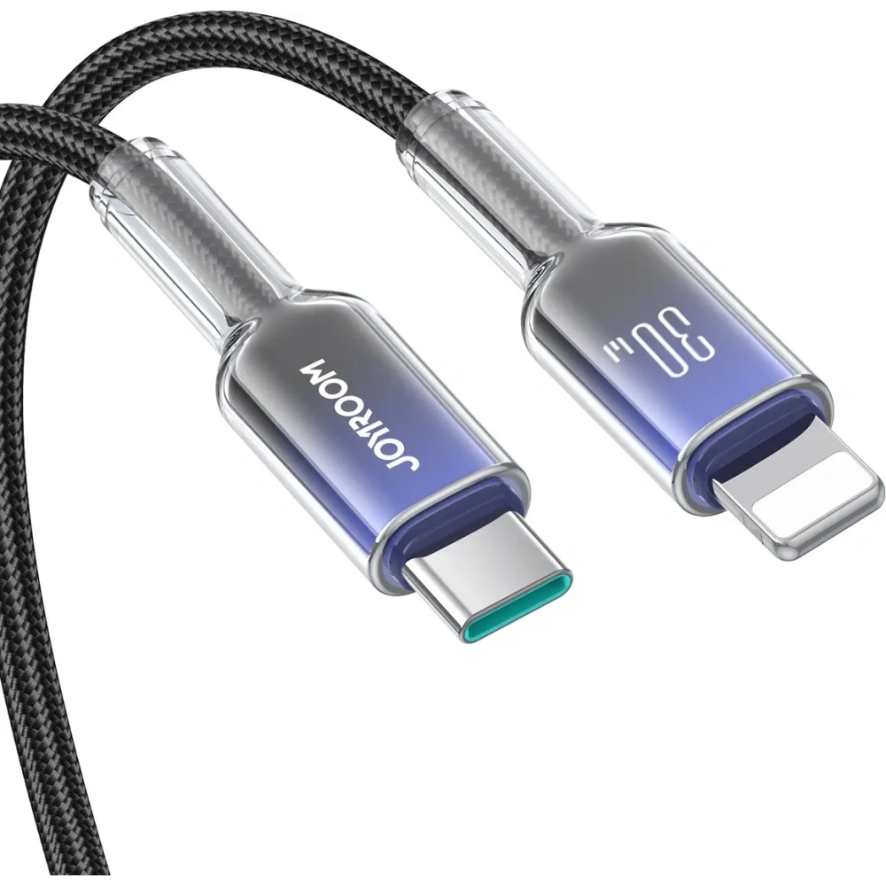 Wholesale Joyroom S-A42 Crystal-Clear Series 30W USB-C / Lightning cable 1.2m black - JYR1129 - {ean13} - Hurt