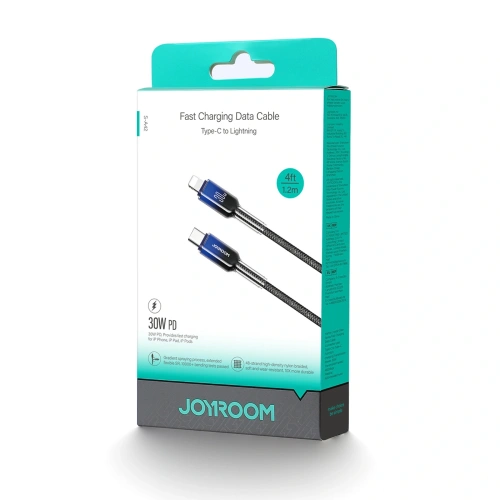 Kabel Joyroom S-A42 Crystal-Clear Series 30W USB-C / Lightning 1.2m czarny