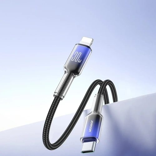 Kabel Joyroom S-A42 Crystal-Clear Series 30W USB-C / Lightning 1.2m czarny
