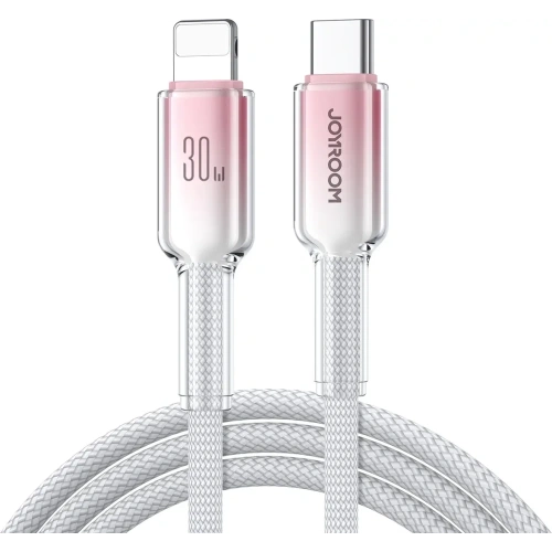 Kabel Joyroom S-A42 Crystal-Clear Series 30W USB-C / Lightning 1.2m biały