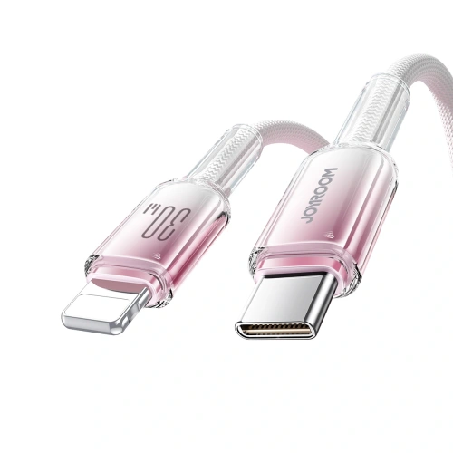 Kabel Joyroom S-A42 Crystal-Clear Series 30W USB-C / Lightning 1.2m biały