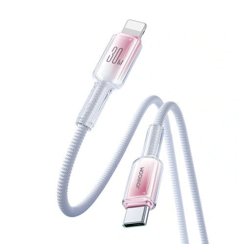 Kabel Joyroom S-A42 Crystal-Clear Series 30W USB-C / Lightning 1.2m biały