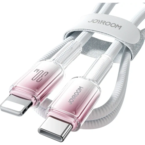 Kabel Joyroom S-A42 Crystal-Clear Series 30W USB-C / Lightning 1.2m biały