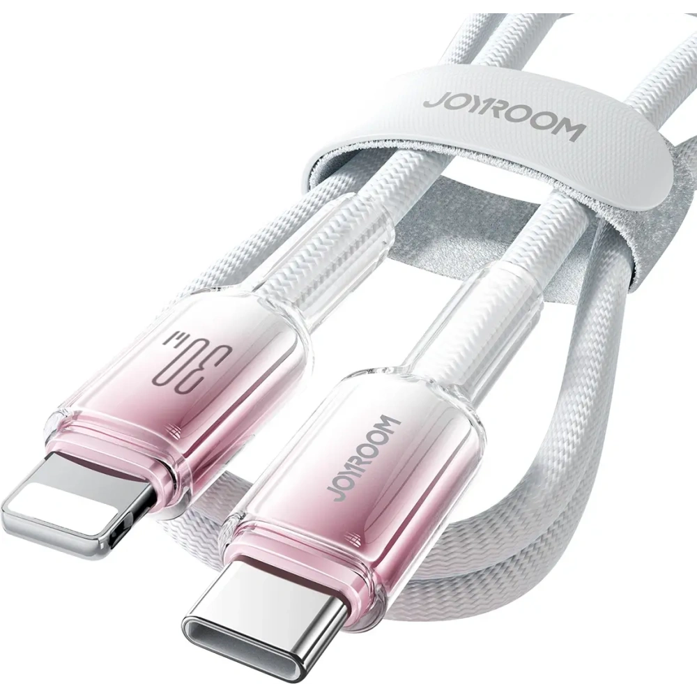 Wholesale Joyroom S-A42 Crystal-Clear Series 30W USB-C / Lightning cable 1.2m white - JYR1130 - {ean13} - Hurt