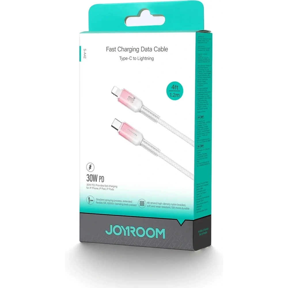 Wholesale Joyroom S-A42 Crystal-Clear Series 30W USB-C / Lightning cable 1.2m white - JYR1130 - {ean13} - Hurt