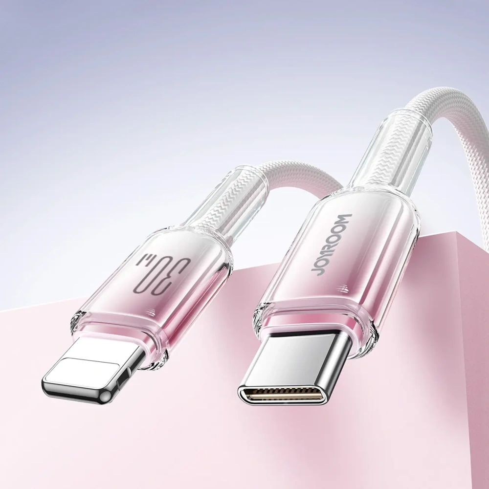 Wholesale Joyroom S-A42 Crystal-Clear Series 30W USB-C / Lightning cable 1.2m white - JYR1130 - {ean13} - Hurt
