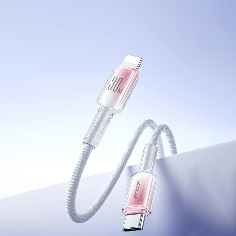 Wholesale Joyroom S-A42 Crystal-Clear Series 30W USB-C / Lightning cable 1.2m white - JYR1130 - {ean13} - Hurt