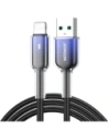 Joyroom S-A42 Crystal-Clear sorozat 3A USB-A / Lightning kábel 1.2m fekete