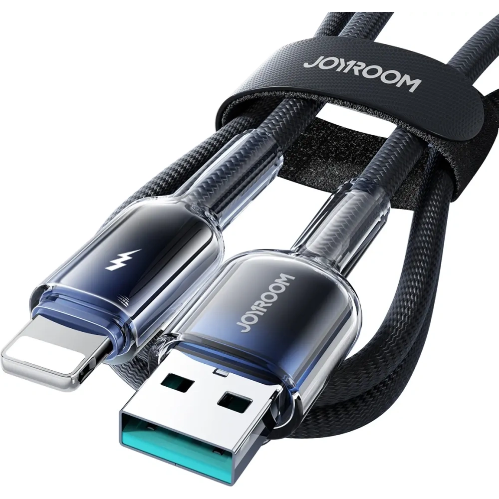 Hurtownia GSM - Joyroom S-A42 Seria Crystal-Clear cablu USB-A / Lightning 3A 1.2m negru - JYR1131 - {ean13} - Hurt