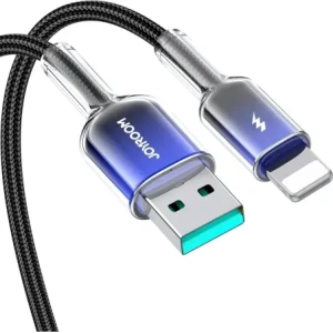 Wholesale Joyroom S-A42 Crystal-Clear Series 3A USB-A / Lightning cable 1.2m black - JYR1131 - {ean13} - Hurt