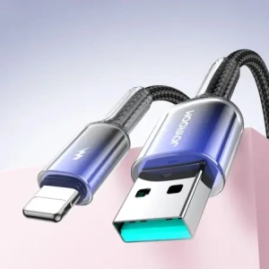 Wholesale Joyroom S-A42 Crystal-Clear Series 3A USB-A / Lightning cable 1.2m black - JYR1131 - {ean13} - Hurt