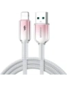 Joyroom S-A42 Crystal-Clear sorozat 3A USB-A / Lightning kábel 1.2m fehér