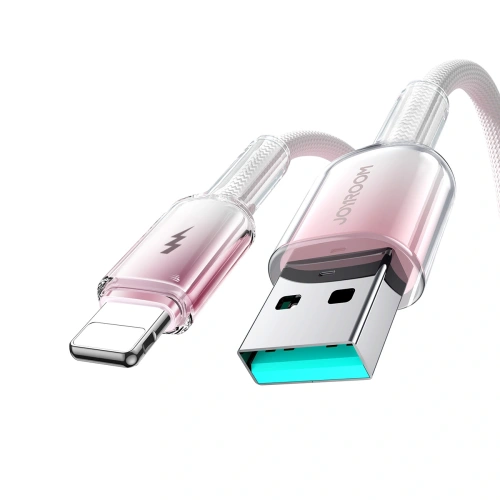 Kabel Joyroom S-A42 Crystal-Clear Series 3A USB-A / Lightning 1.2m biały