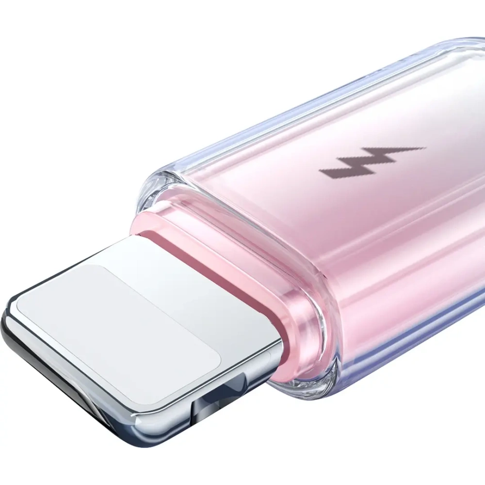 Hurtownia GSM - Joyroom S-A42 Crystal-Clear sorozat 3A USB-A / Lightning kábel 1.2m fehér - JYR1132 - {ean13} - Hurt